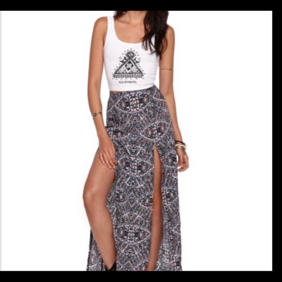 Kendall & Kylie Tribal Maxi Skirt - Picture 1 of 4